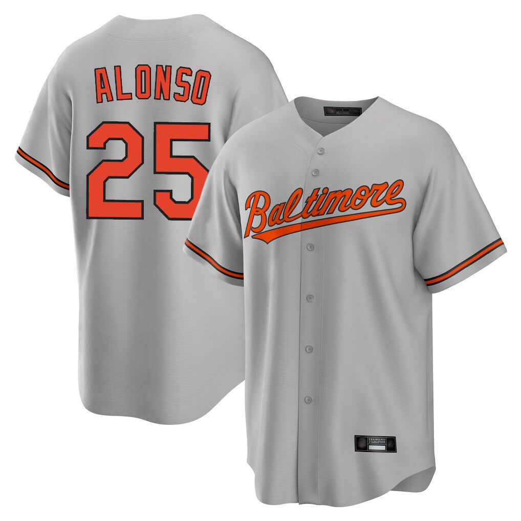 Boles B.Orioles #25 Pete Alonso Player Gray Home Game Stitched Jerseys