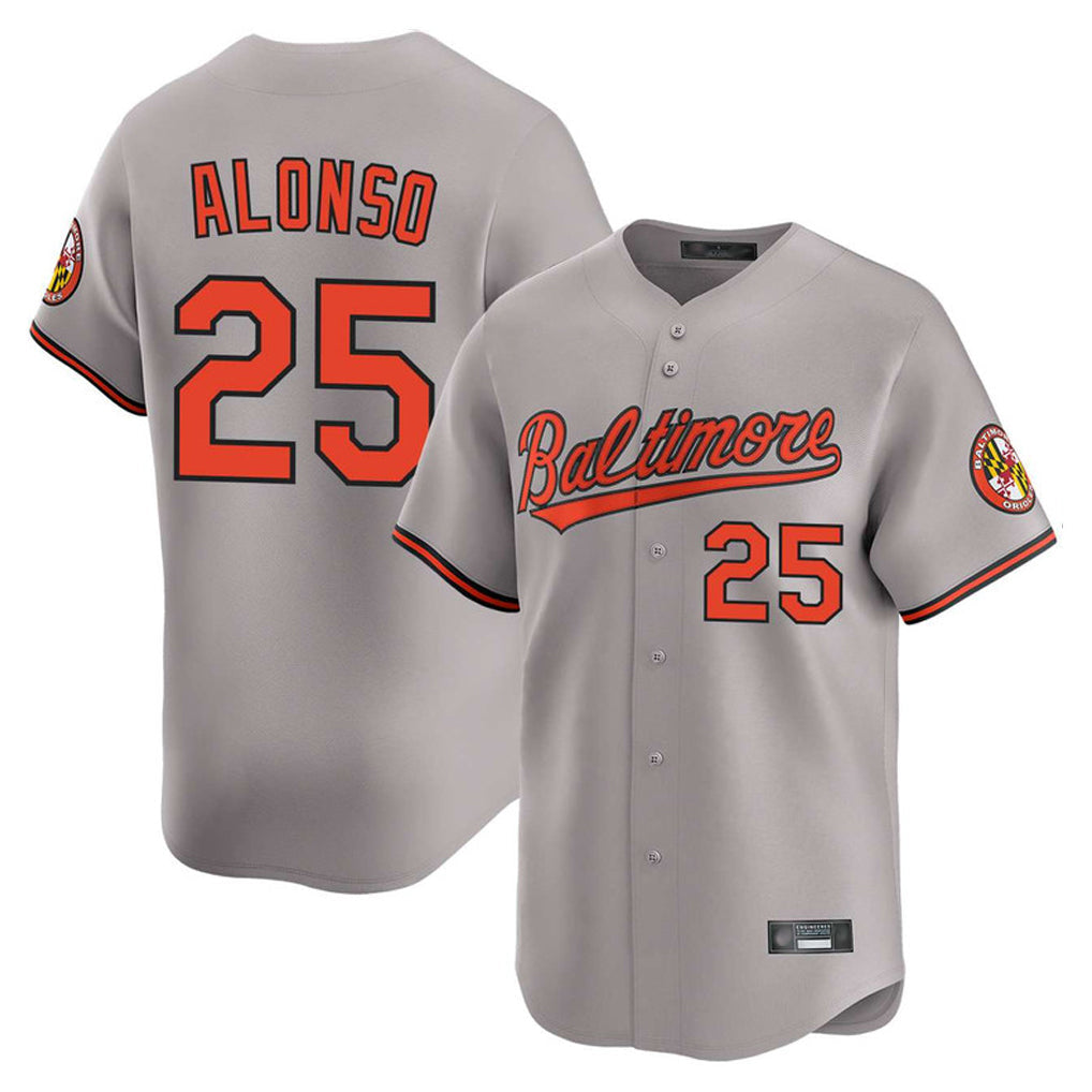 Boles B.Orioles #25 Pete Alonso Player Gray Limited Home Game Stitched Jerseys