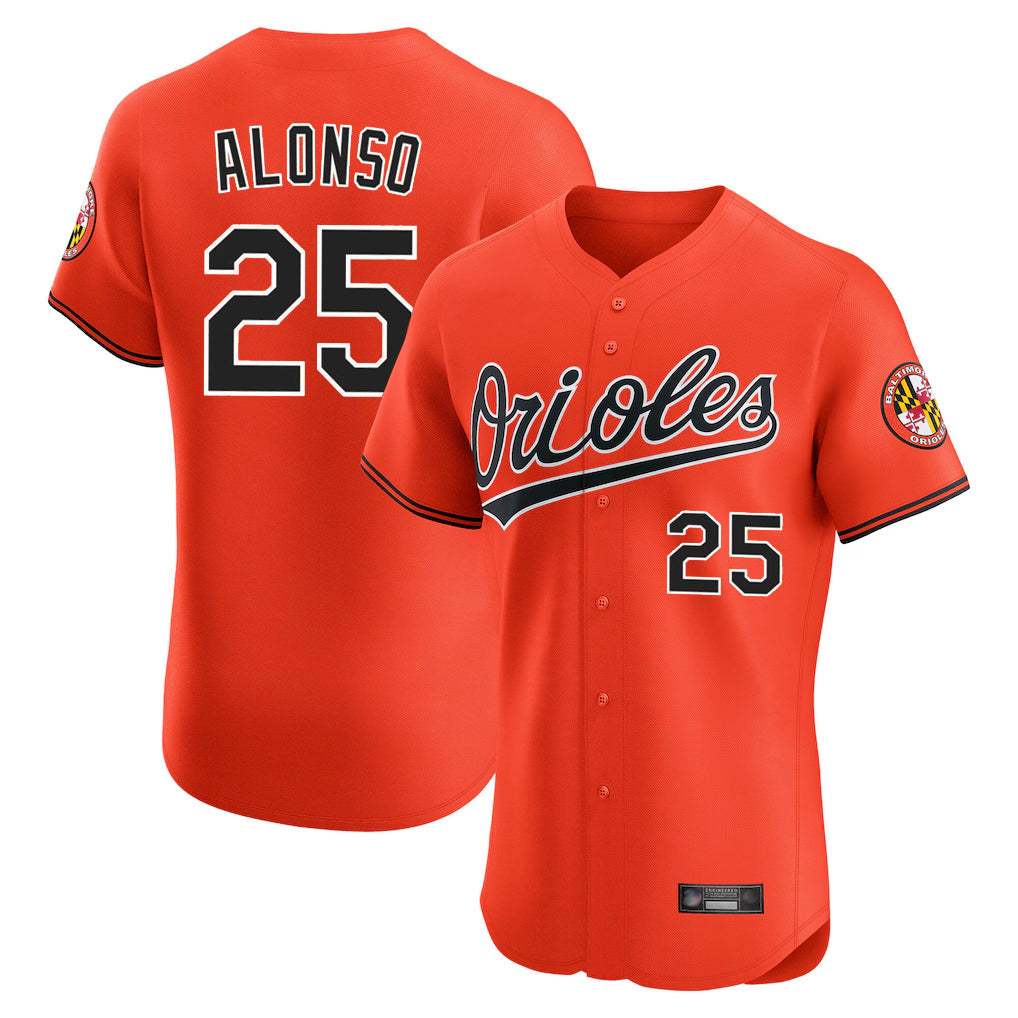 Boles B.Orioles #25 Pete Alonso Player Orange Limited Elite Home Game Stitched Jerseys