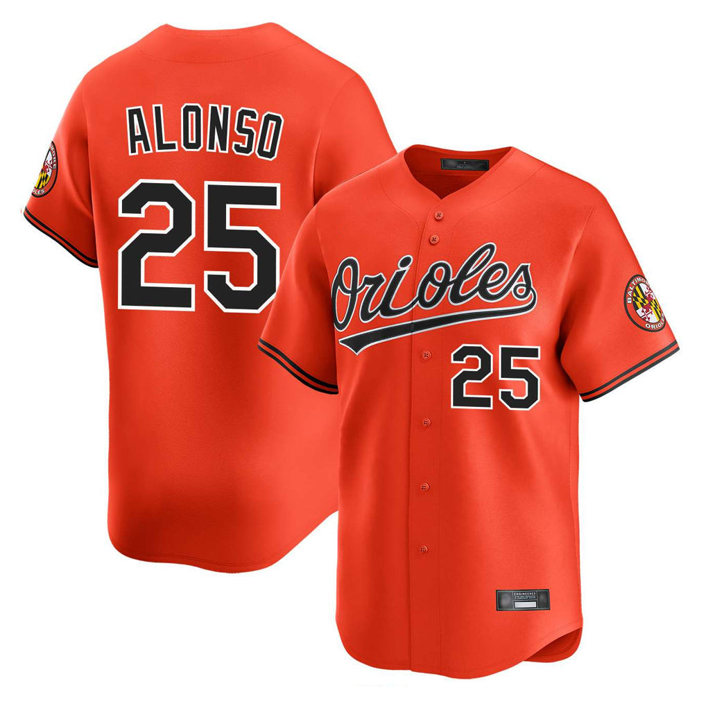 Boles B.Orioles #25 Pete Alonso Player Orange Limited Home Game Stitched Jerseys