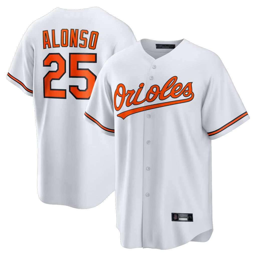 Boles B.Orioles #25 Pete Alonso Player White Home Game Stitched Jerseys