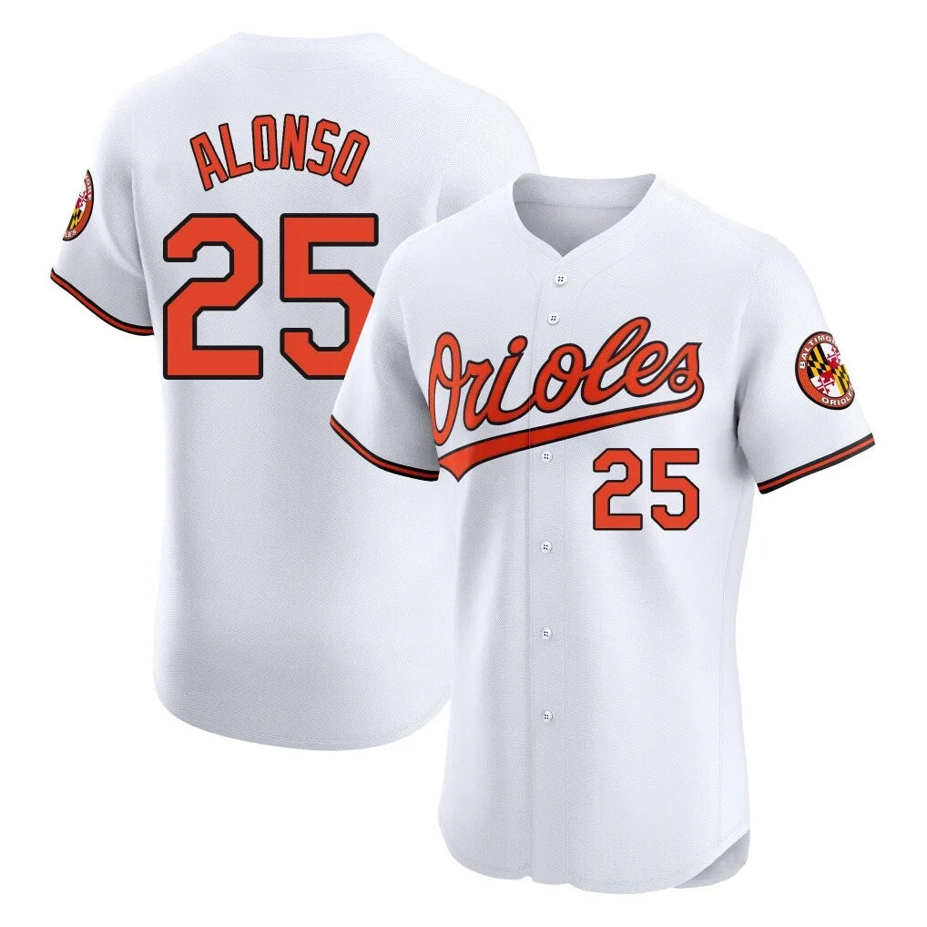 Boles B.Orioles #25 Pete Alonso Player White Limited Elite Home Game Stitched Jerseys
