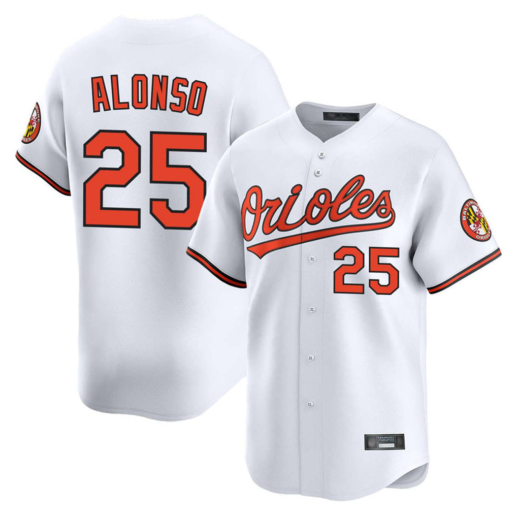 Boles B.Orioles #25 Pete Alonso Player White Limited Home Game Stitched Jerseys