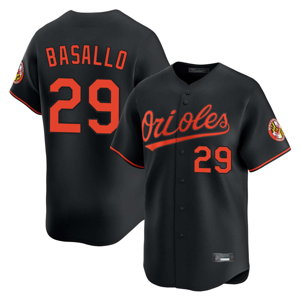 Boles B.Orioles #29 Samuel Basallo Player Black Limited Home Game Stitched Jerseys