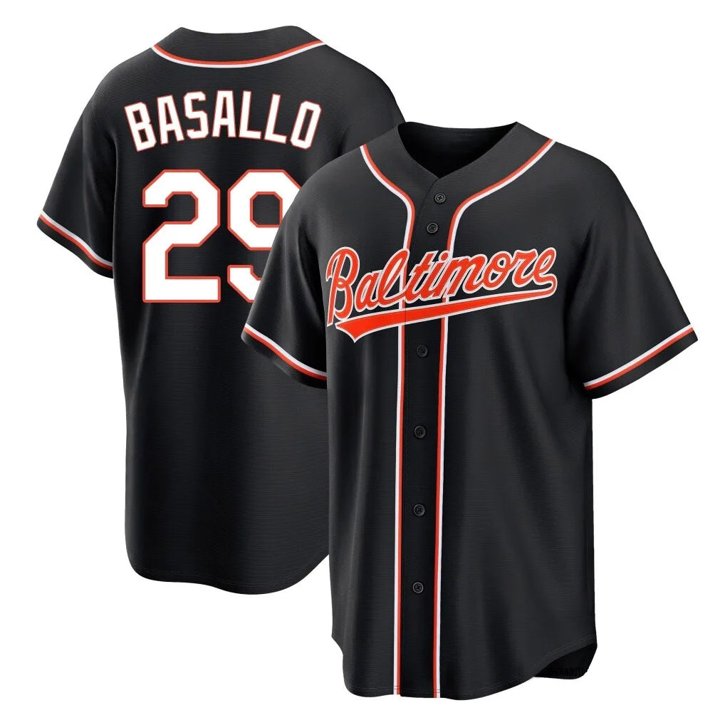 Boles B.Orioles #29 Samuel Basallo Player Black Out Home Game Stitched Jerseys