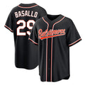 Boles B.Orioles #29 Samuel Basallo Player Black Out Home Game Stitched Jerseys