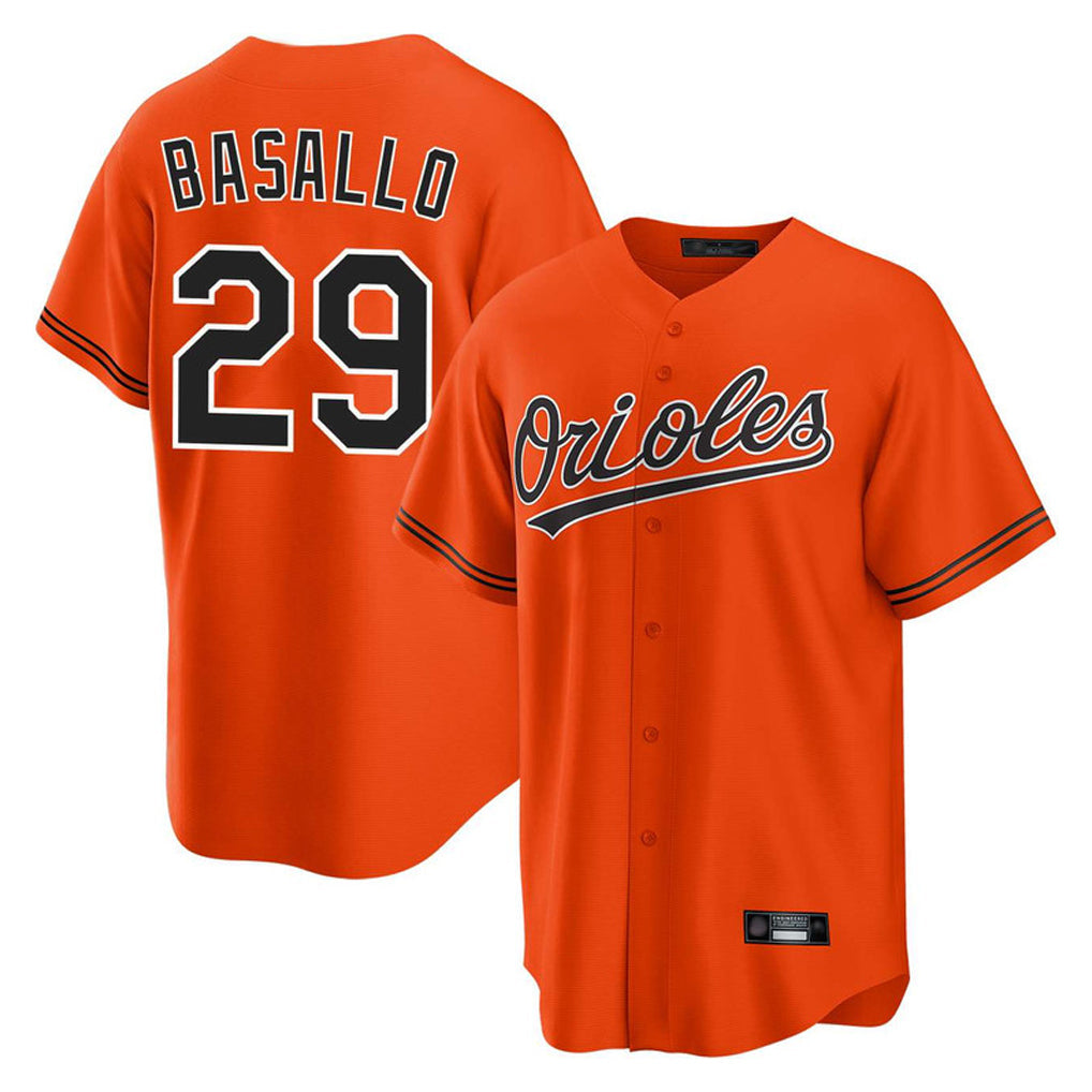 Boles B.Orioles #29 Samuel Basallo Player Orange Home Game Stitched Jerseys