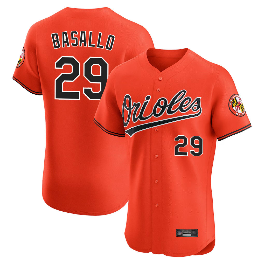 Boles B.Orioles #29 Samuel Basallo Player Orange Limited Elite Home Game Stitched Jerseys