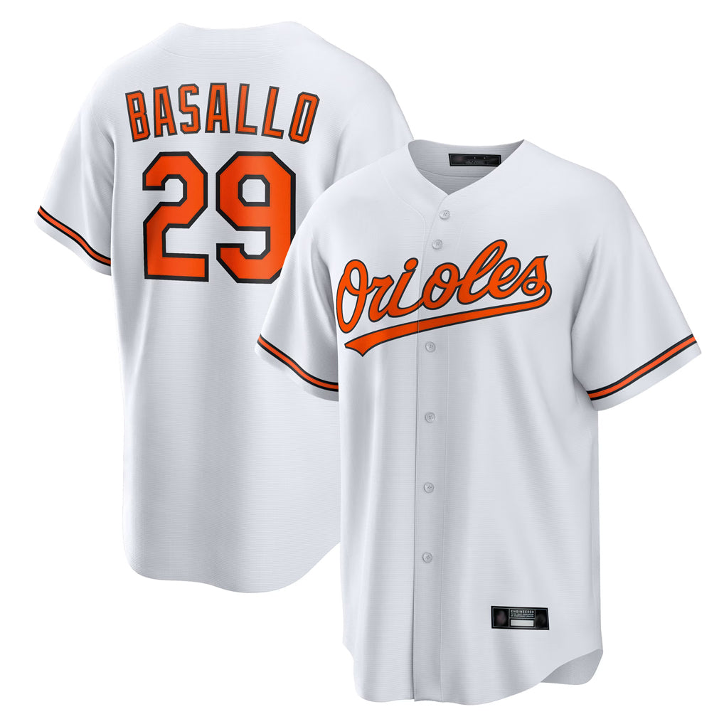 Boles B.Orioles #29 Samuel Basallo Player White Home Game Stitched Jerseys
