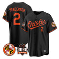 Boles B.Orioles #2 Gunnar Henderson Player Black 30th Anniversary of 2131 Home Game Stitched Jerseys