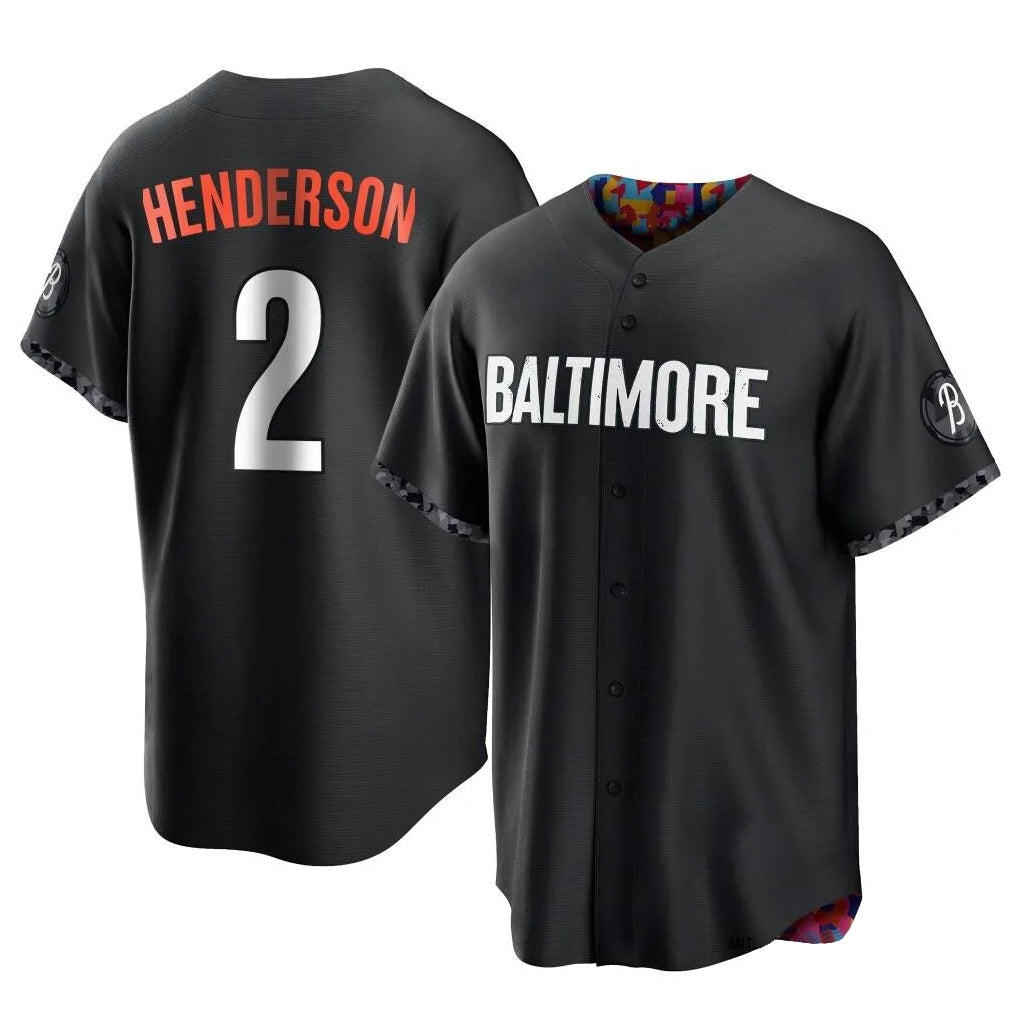 Boles B.Orioles #2 Gunnar Henderson Player Black City Connect Home Game Stitched Jerseys