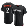Boles B.Orioles #2 Gunnar Henderson Player Black City Connect Limited Elite Home Game Stitched Jerseys