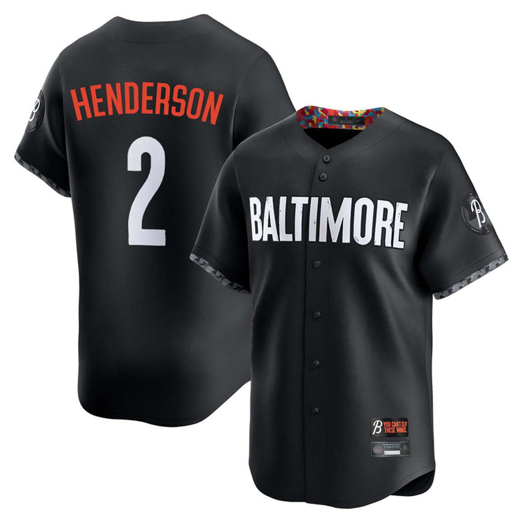 Boles B.Orioles #2 Gunnar Henderson Player Black City Connect Limited Home Game Stitched Jerseys