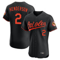 Boles B.Orioles #2 Gunnar Henderson Player Black Limited Elite Home Game Stitched Jerseys