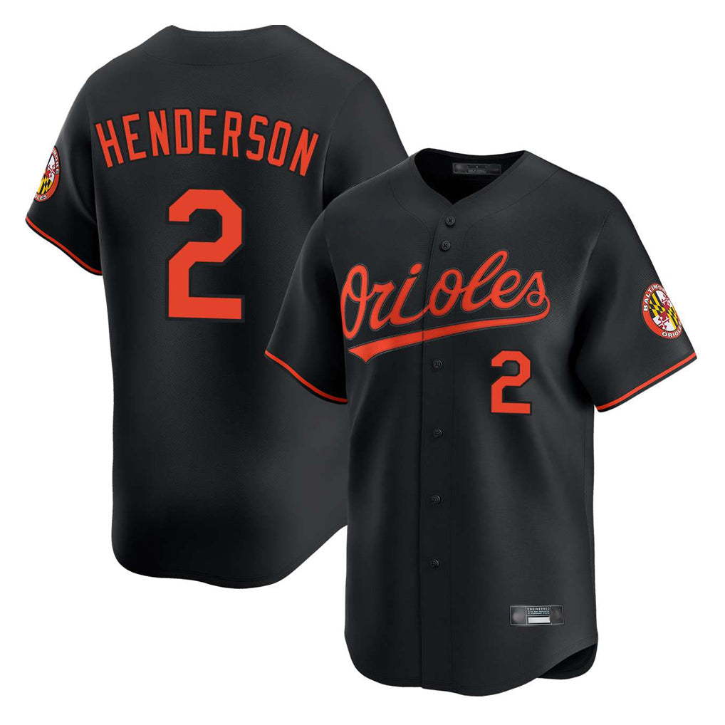 Boles B.Orioles #2 Gunnar Henderson Player Black Limited Home Game Stitched Jerseys