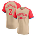Boles B.Orioles #2 Gunnar Henderson Player Cream American League All-Star Limited Elite Home Game Stitched Jerseys