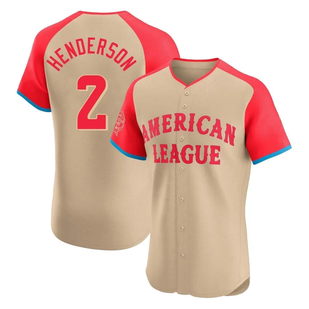 Boles B.Orioles #2 Gunnar Henderson Player Cream American League All-Star Limited Elite Home Game Stitched Jerseys