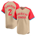 Boles B.Orioles #2 Gunnar Henderson Player Cream American League All-Star Limited Home Game Stitched Jerseys