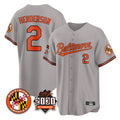 Boles B.Orioles #2 Gunnar Henderson Player Gray 30th Anniversary of 2131 Home Game Stitched Jerseys