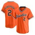 Boles B.Orioles #2 Gunnar Henderson Player Orange T-shirt Limited Home Game Stitched Jerseys