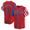 Boles B.Orioles #2 Gunnar Henderson Player Red Independence Day Vapor Premier Limited Home Game Stitched Jerseys