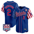 Boles B.Orioles #2 Gunnar Henderson Player Royal USA 250 Independence Day Vapor Premier Limited Home Game Stitched Jerseys