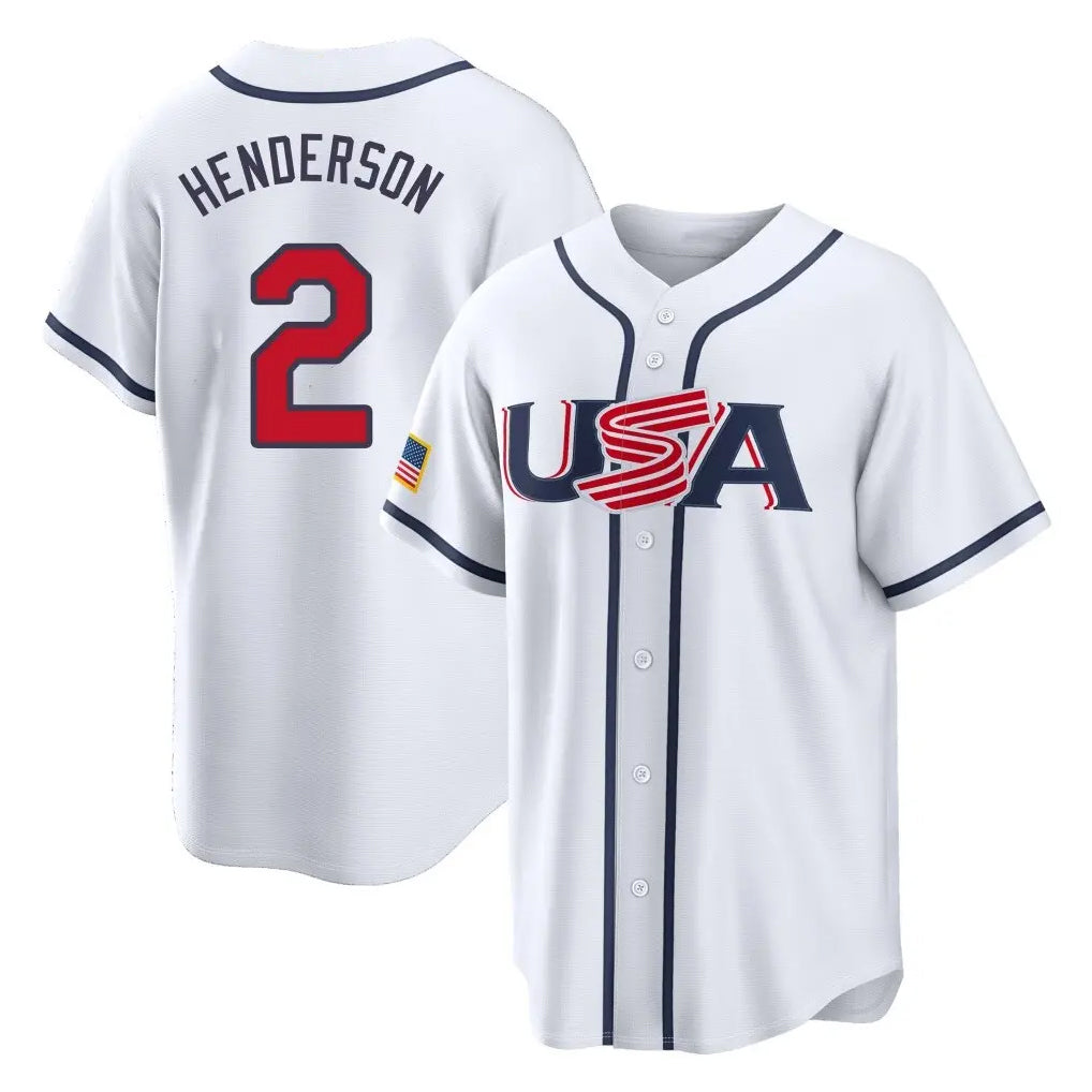 Boles B.Orioles #2 Gunnar Henderson Player White USA 2026 World Classic Home Game Stitched Jerseys