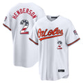 Boles B.Orioles #2 Gunnar Henderson Player White USA 250 Fourth of July Home Game Stitched Jerseys