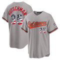 Boles B.Orioles #35 Adley Rutschman Gray USA 250 Fourth of July Road Stadium Jersey