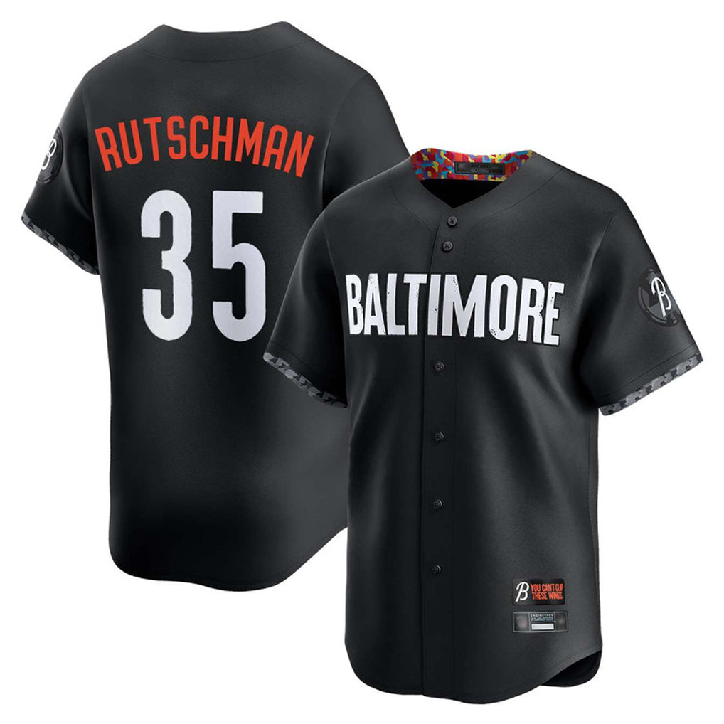 Boles B.Orioles #35 Adley Rutschman Black City Connect Limited Home Game Stitched Jerseys