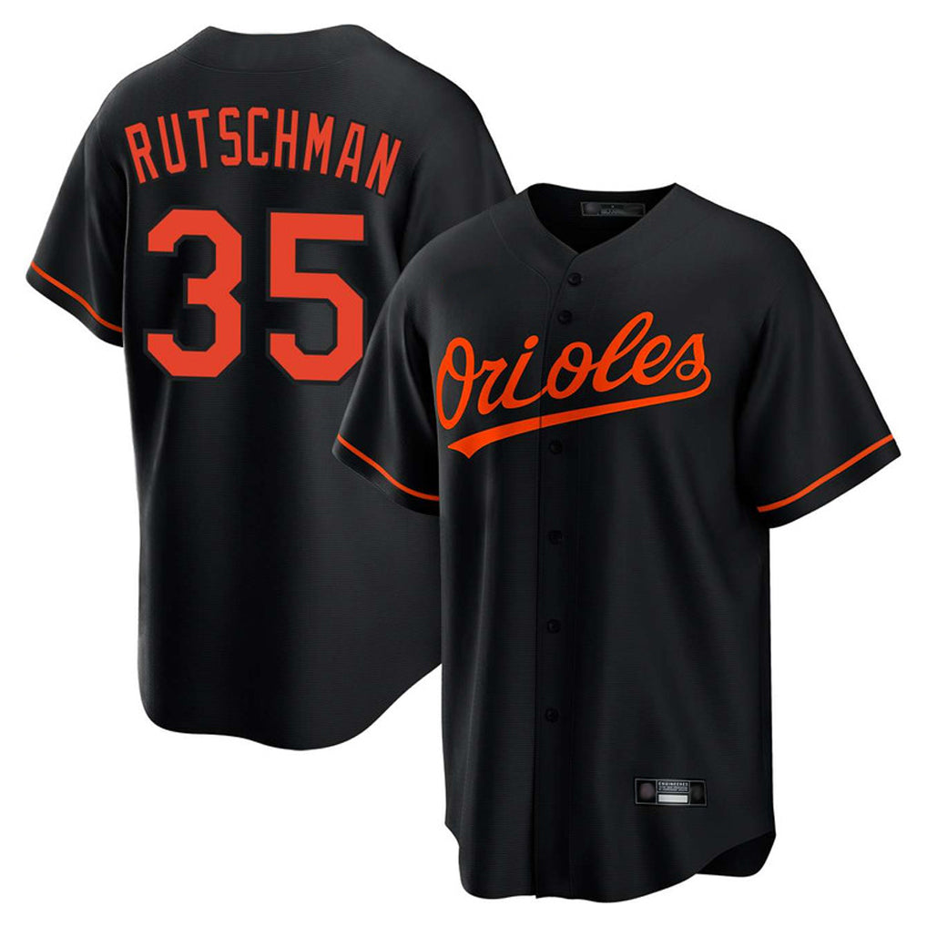 Boles B.Orioles #35 Adley Rutschman Black Home Game Stitched Jerseys