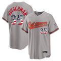 Boles B.Orioles #35 Adley Rutschman Gray USA 250 Fourth of July Home Game Stitched Jerseys