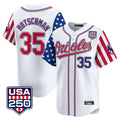 Boles B.Orioles #35 Adley Rutschman White USA 250 Independence Day Vapor Premier Home Game Stitched Jerseys