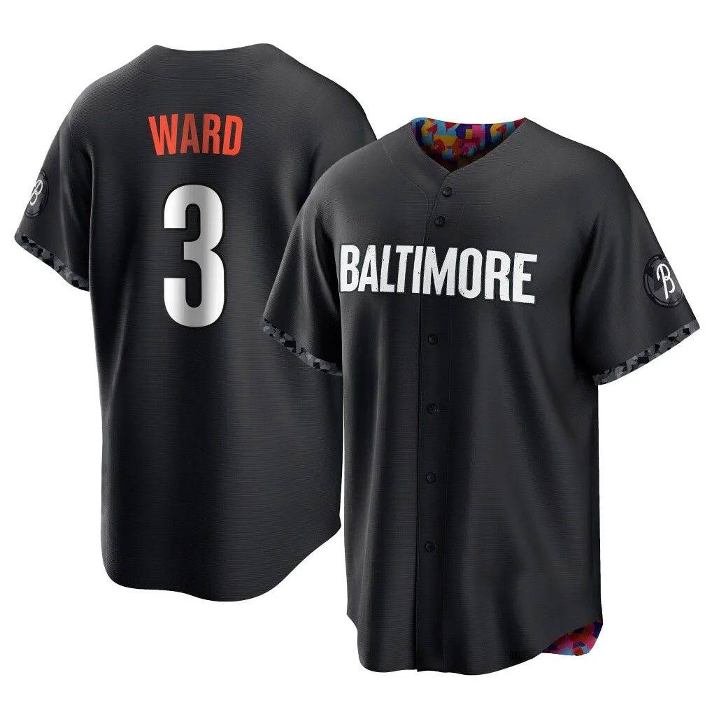Boles B.Orioles #3 Taylor Ward Player Black City Connect Home Game Stitched Jerseys