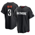 Boles B.Orioles #3 Taylor Ward Player Black City Connect Home Game Stitched Jerseys