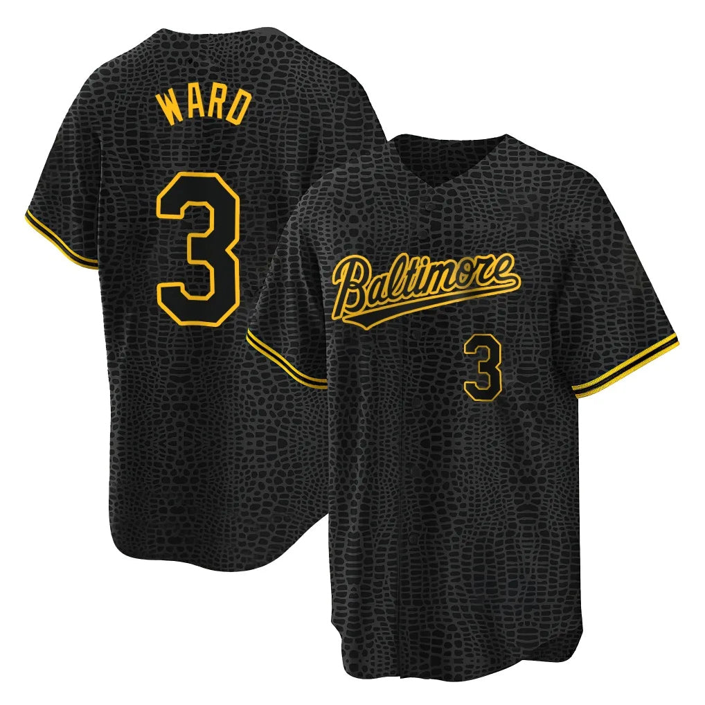 Boles B.Orioles #3 Taylor Ward Player Black Snake Skin City Home Game Stitched Jerseys