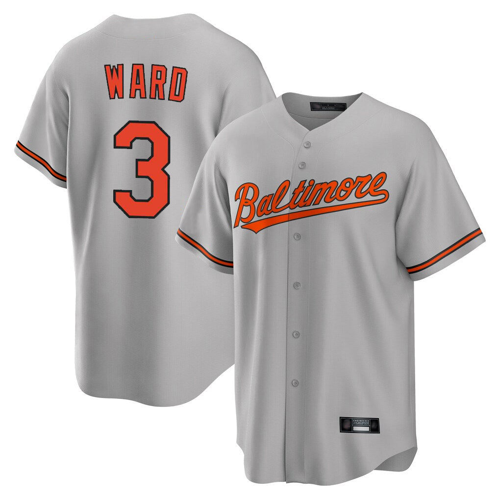 Boles B.Orioles #3 Taylor Ward Player Gray Home Game Stitched Jerseys