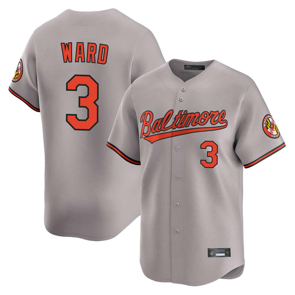 Boles B.Orioles #3 Taylor Ward Player Gray Limited Home Game Stitched Jerseys