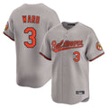 Boles B.Orioles #3 Taylor Ward Player Gray Limited Home Game Stitched Jerseys