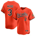 Boles B.Orioles #3 Taylor Ward Player Orange Limited Home Game Stitched Jerseys