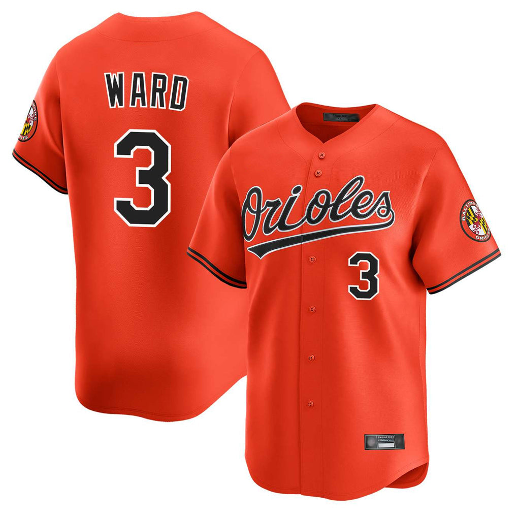 Boles B.Orioles #3 Taylor Ward Player Orange Limited Home Game Stitched Jerseys