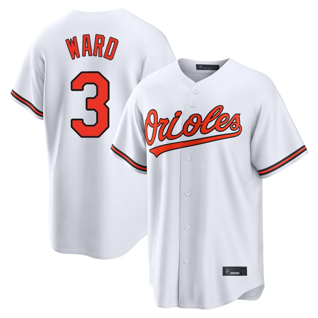 Boles B.Orioles #3 Taylor Ward Player White Home Game Stitched Jerseys