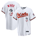 Boles B.Orioles #3 Taylor Ward Player White USA 250 Fourth of July Home Game Stitched Jerseys