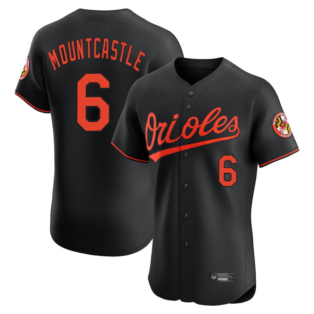 Boles B.Orioles #6 Ryan Mountcastle Player Black Limited Elite Home Game Stitched Jerseys