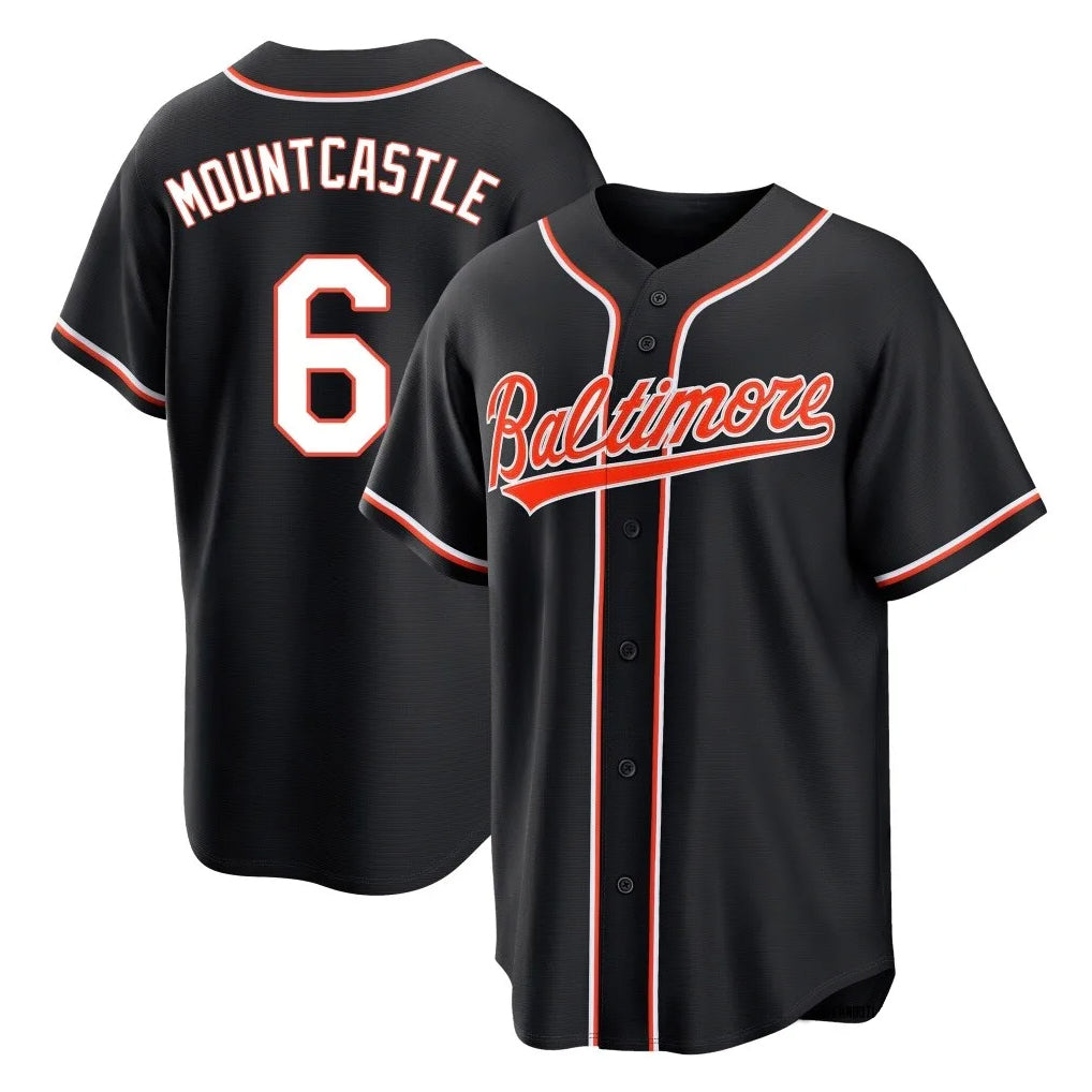 Boles B.Orioles #6 Ryan Mountcastle Player Black Out Home Game Stitched Jerseys