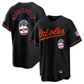Boles B.Orioles #6 Ryan Mountcastle Player Black USA 250 Fourth of July Home Game Stitched Jerseys