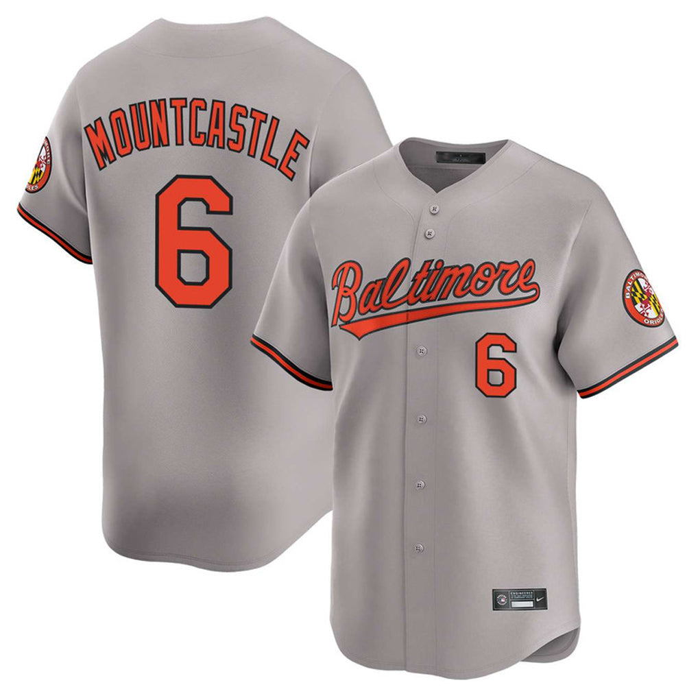Boles B.Orioles #6 Ryan Mountcastle Player Gray Limited Home Game Stitched Jerseys