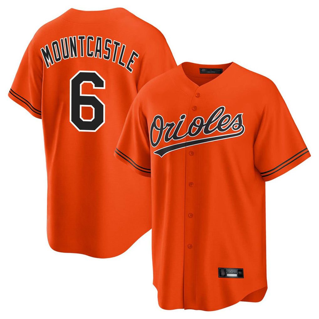 Boles B.Orioles #6 Ryan Mountcastle Player Orange Home Game Stitched Jerseys