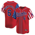 Boles B.Orioles #6 Ryan Mountcastle Player Red Independence Day Vapor Premier Limited Home Game Stitched Jerseys