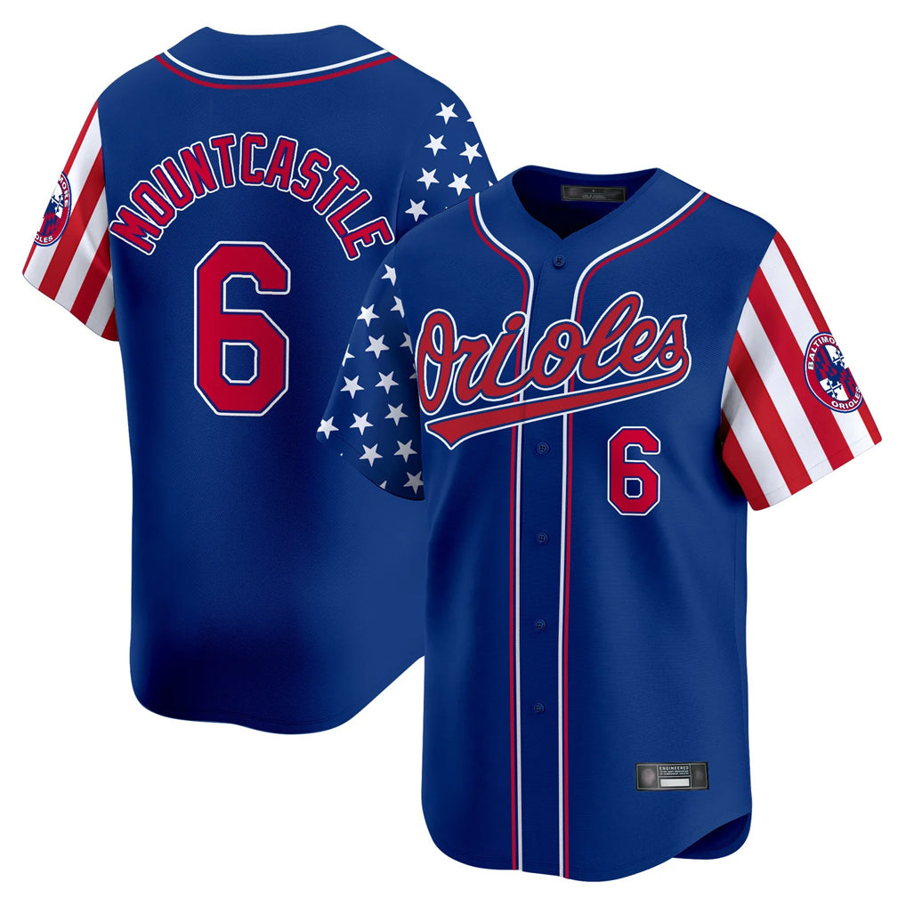 Boles B.Orioles #6 Ryan Mountcastle Player Royal Independence Day Vapor Premier Limited Home Game Stitched Jerseys